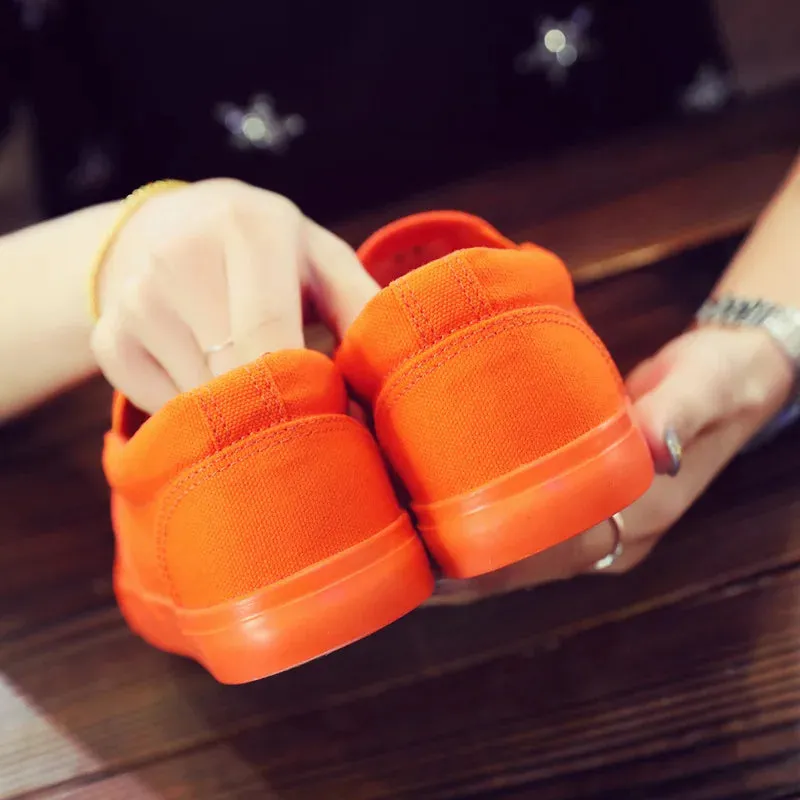 Yellow Women Breathable Canvas Shoes and Footwear Budget-conscious Flexible customer care Loafers Green Casual Student Fashion Sneaker Flat Men Shoes Orange Unisex