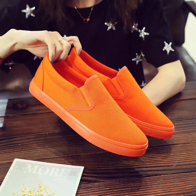Yellow Women Breathable Canvas Shoes and Footwear Budget-conscious Flexible customer care Loafers Green Casual Student Fashion Sneaker Flat Men Shoes Orange Unisex