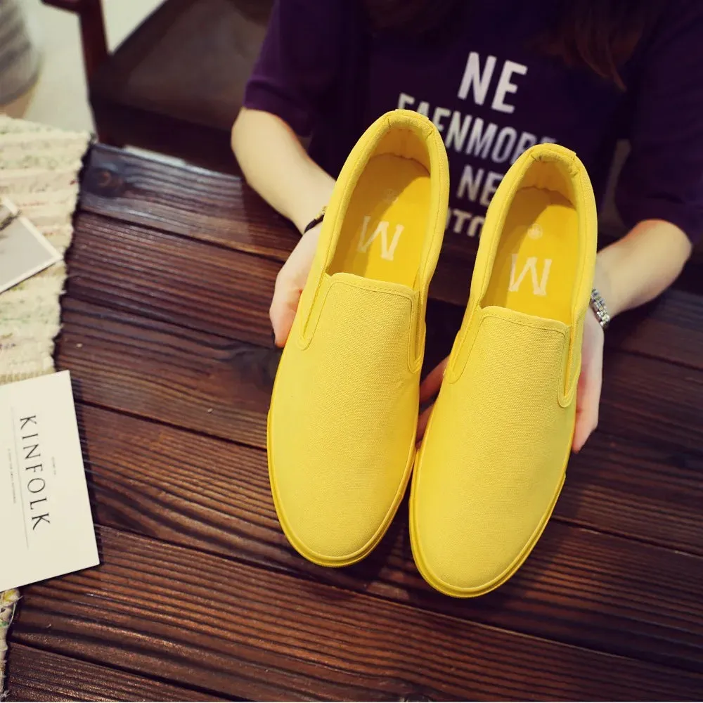 Yellow Women Breathable Canvas Shoes and Footwear Budget-conscious Flexible customer care Loafers Green Casual Student Fashion Sneaker Flat Men Shoes Orange Unisex