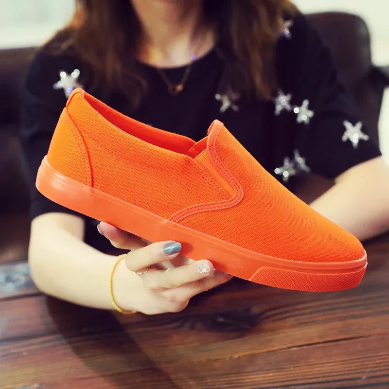Yellow Women Breathable Canvas Shoes and Footwear Budget-conscious Flexible customer care Loafers Green Casual Student Fashion Sneaker Flat Men Shoes Orange Unisex