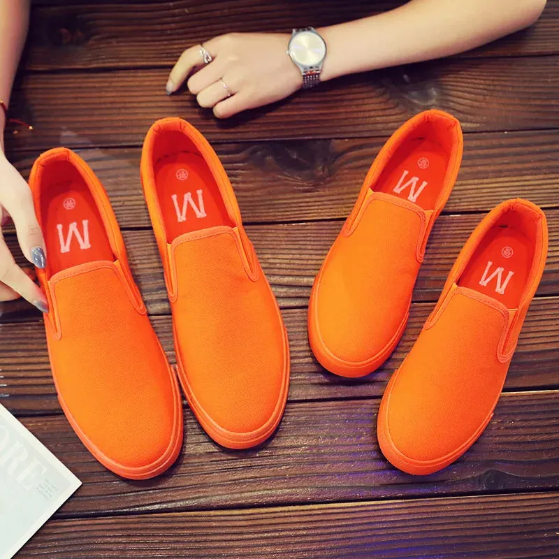 Yellow Women Breathable Canvas Shoes and Footwear Budget-conscious Flexible customer care Loafers Green Casual Student Fashion Sneaker Flat Men Shoes Orange Unisex