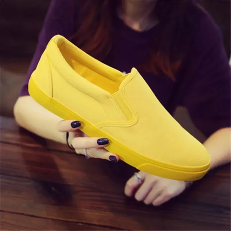 Yellow Women Breathable Canvas Shoes and Footwear Budget-conscious Flexible customer care Loafers Green Casual Student Fashion Sneaker Flat Men Shoes Orange Unisex