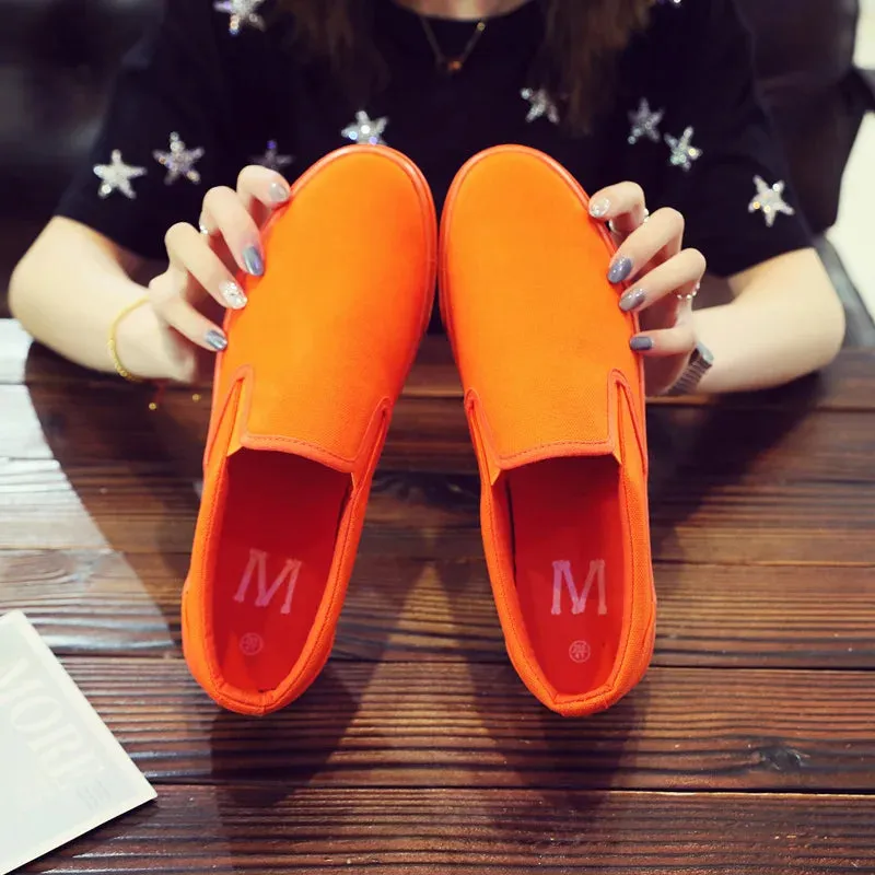 Yellow Women Breathable Canvas Shoes and Footwear Budget-conscious Flexible customer care Loafers Green Casual Student Fashion Sneaker Flat Men Shoes Orange Unisex