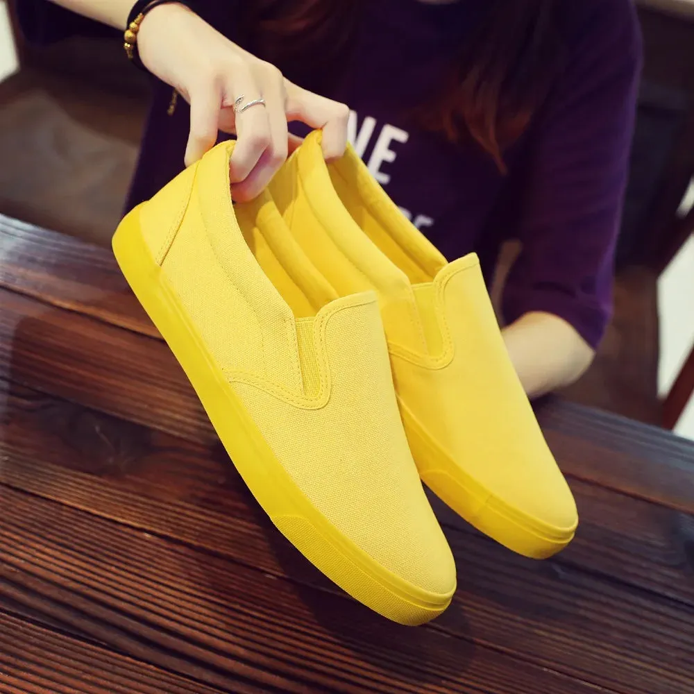 Yellow Women Breathable Canvas Shoes and Footwear Budget-conscious Flexible customer care Loafers Green Casual Student Fashion Sneaker Flat Men Shoes Orange Unisex