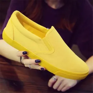 Yellow Women Breathable Canvas Shoes and Footwear Budget-conscious Flexible customer care Loafers Green Casual Student Fashion Sneaker Flat Men Shoes Orange Unisex