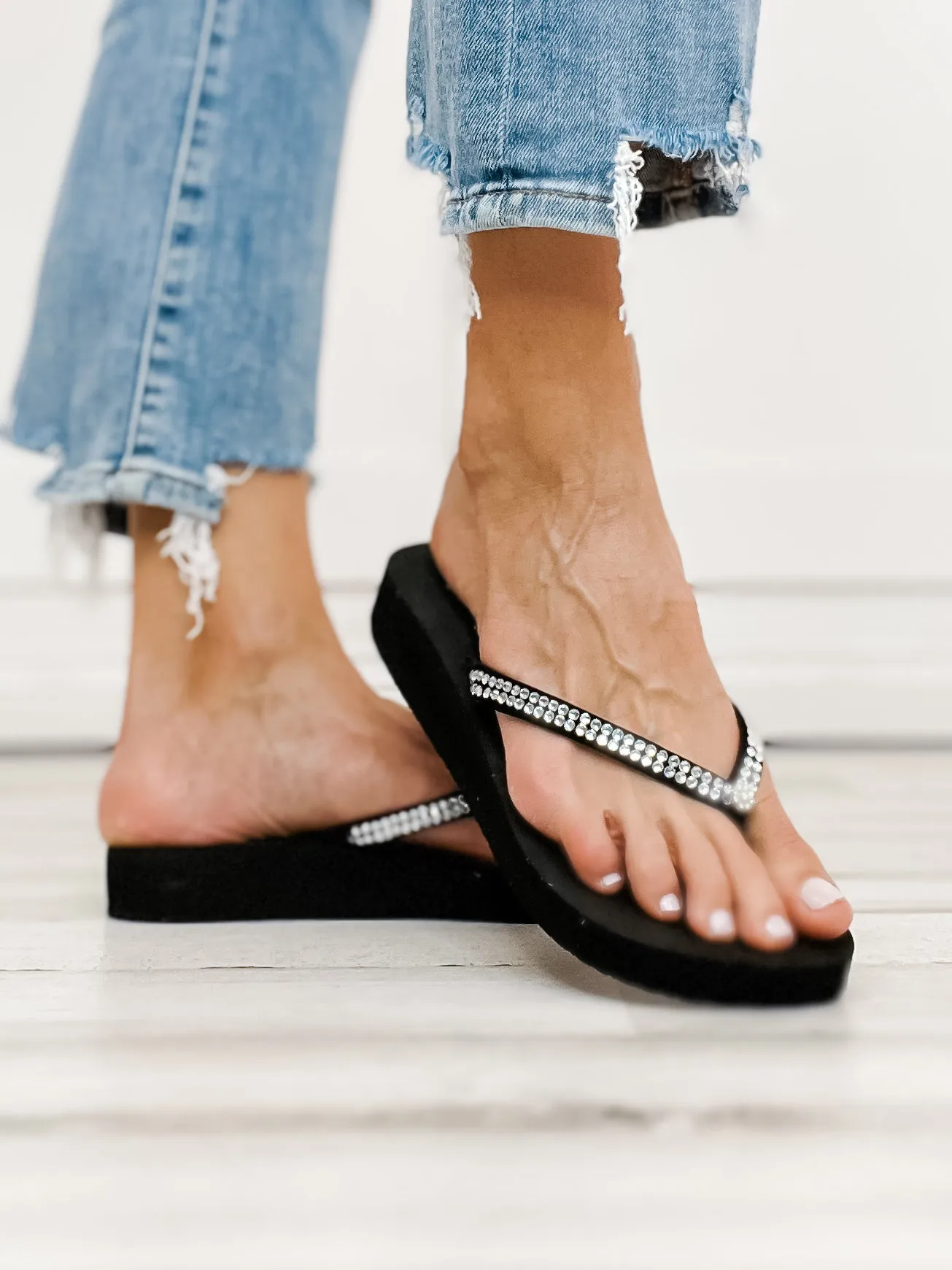 Yellowbox Jello Rhinestone Sandal in Black