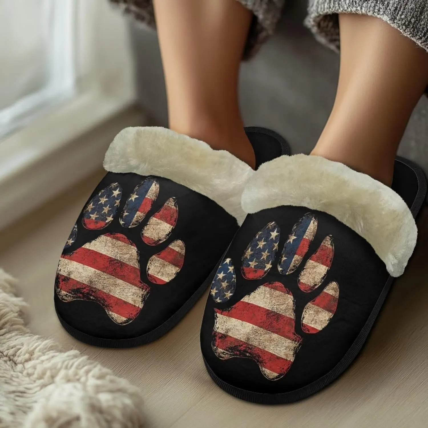YEXIATODO Comfy House Shoes Women Size XS-XL for Girls Fuzzy Slippers for Men Cotton Slippers