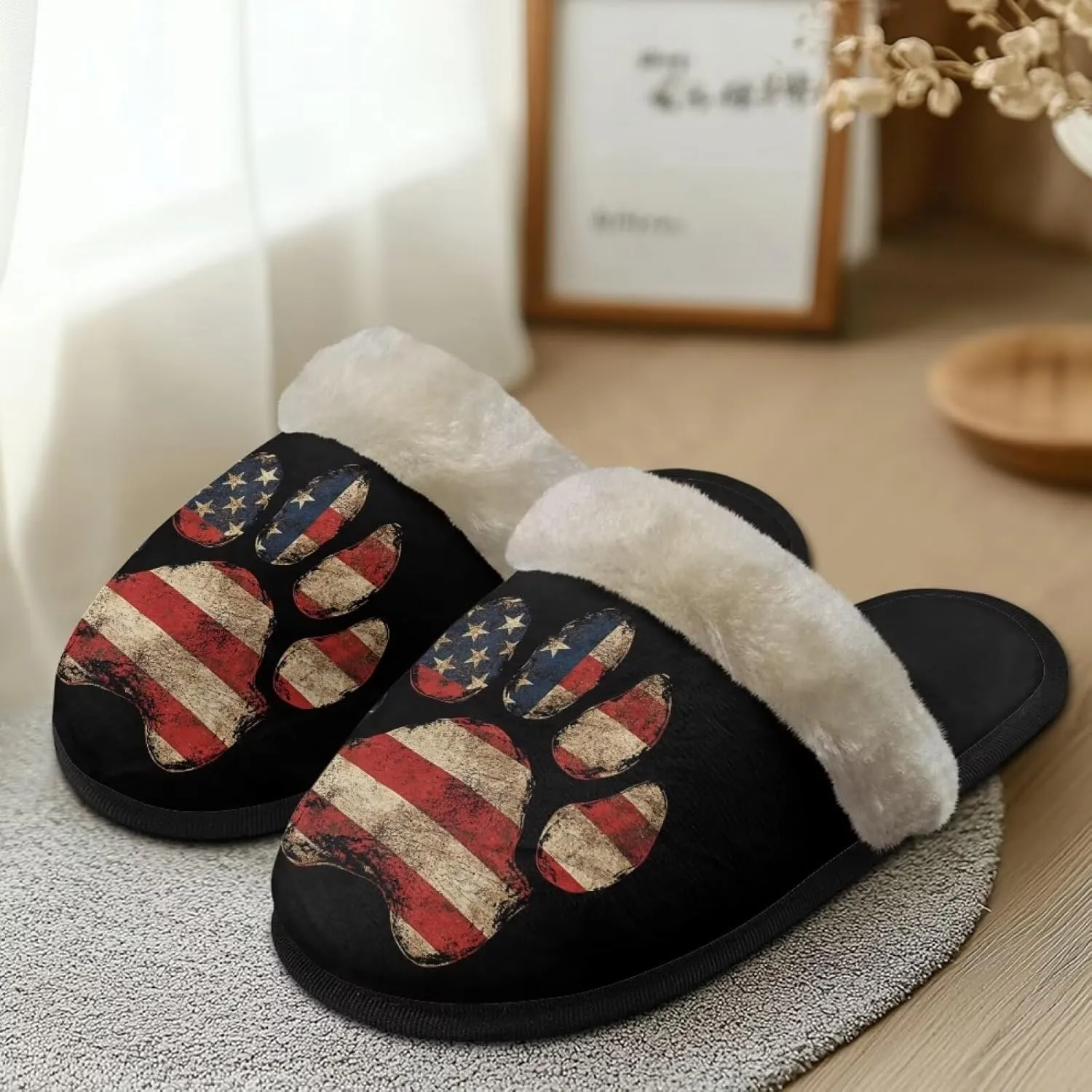 YEXIATODO Comfy House Shoes Women Size XS-XL for Girls Fuzzy Slippers for Men Cotton Slippers