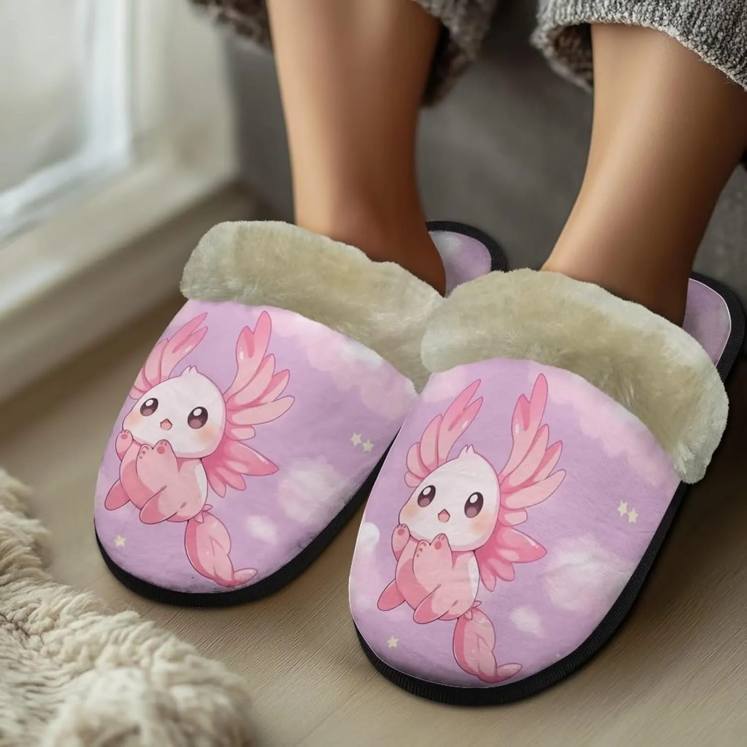YEXIATODO Comfy House Shoes Women Size XS-XL for Girls Fuzzy Slippers for Men Cotton Slippers