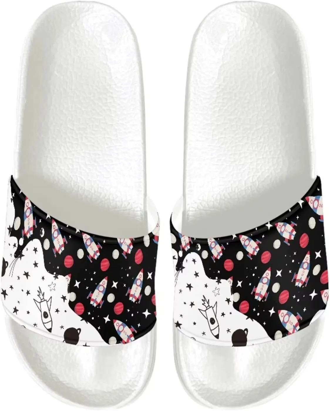 Yzaoxia Women House Slippers Outdoor Slip on Bathroom Sandals Anti Slip Comfy Beach Slippers Summer