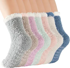 Zando Comfy Fleece Socks - Winter Grip Socks, Cozy Gifts for Women & Elderly