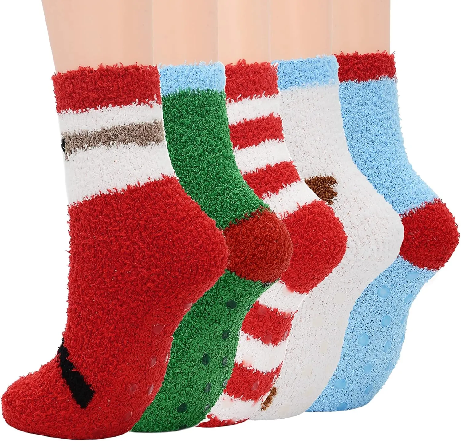 Zando Comfy Fleece Socks - Winter Grip Socks, Cozy Gifts for Women & Elderly