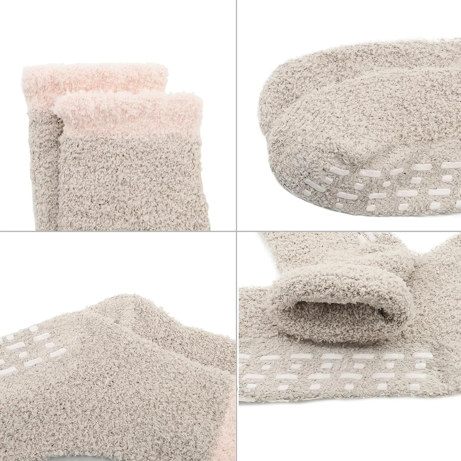 Zando Comfy Fleece Socks - Winter Grip Socks, Cozy Gifts for Women & Elderly