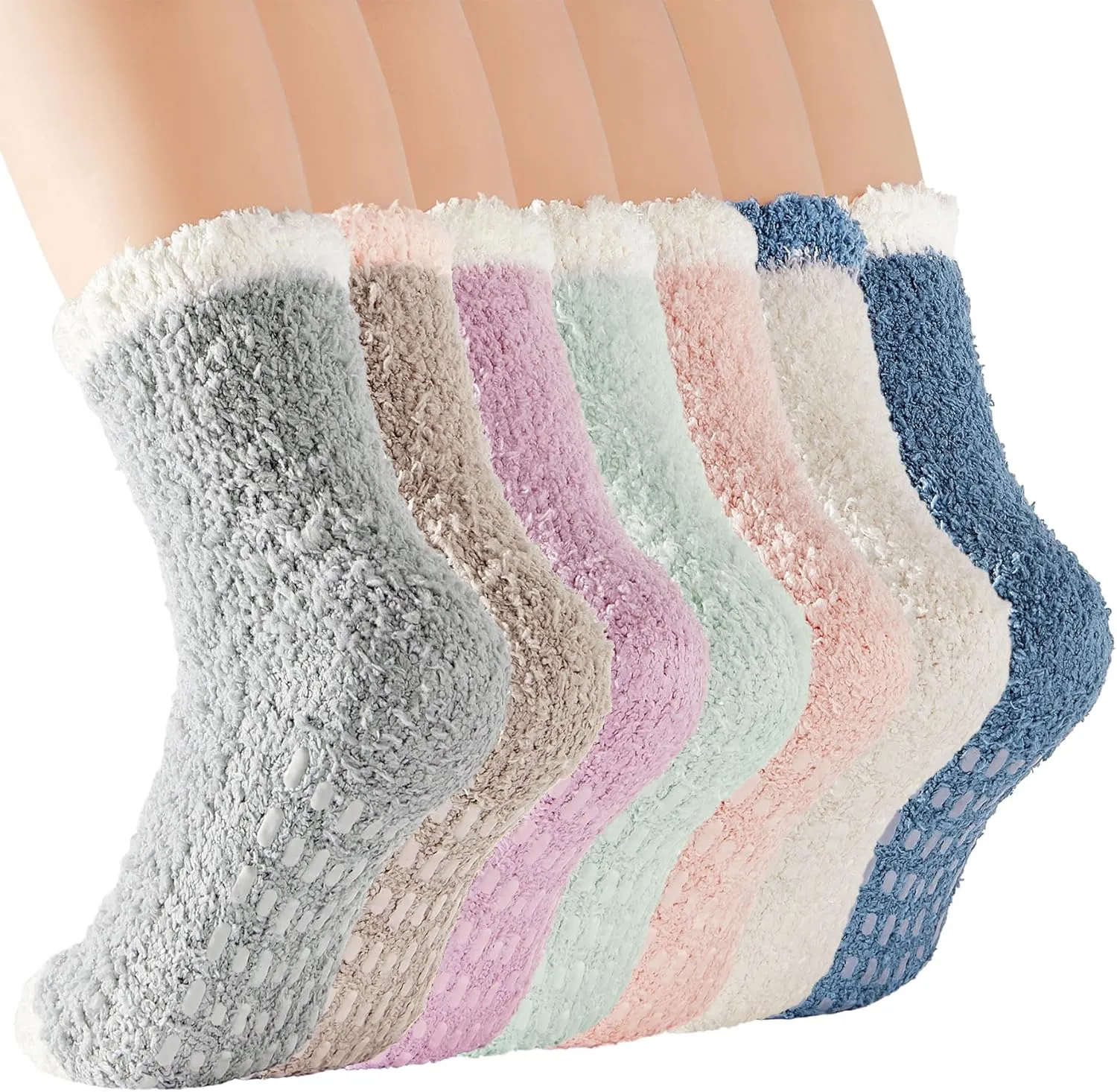 Zando Comfy Fleece Socks - Winter Grip Socks, Cozy Gifts for Women & Elderly
