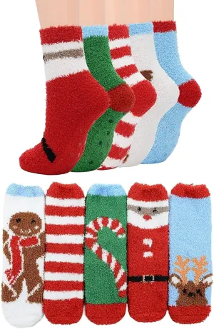 Zando Comfy Fleece Socks - Winter Grip Socks, Cozy Gifts for Women & Elderly
