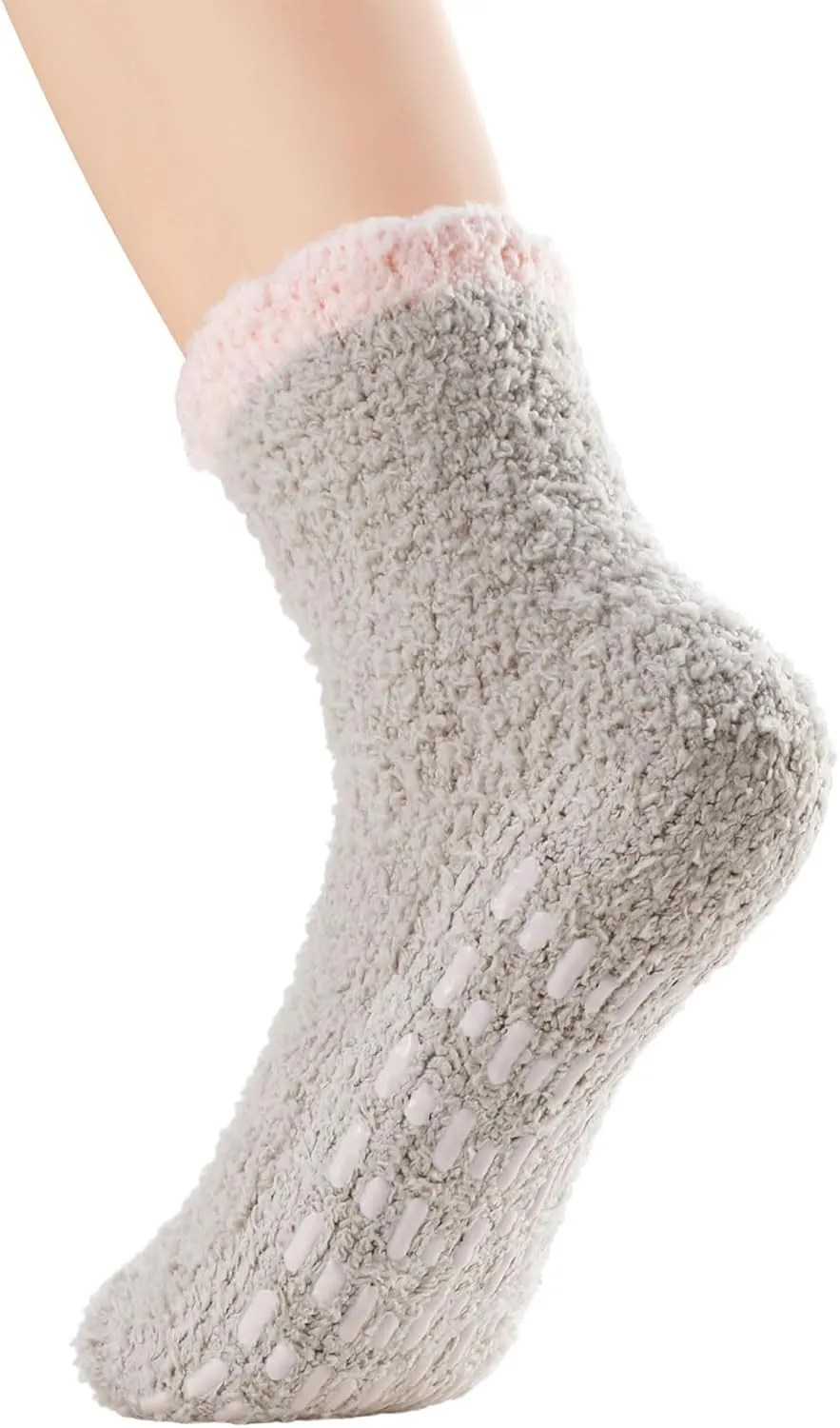 Zando Comfy Fleece Socks - Winter Grip Socks, Cozy Gifts for Women & Elderly