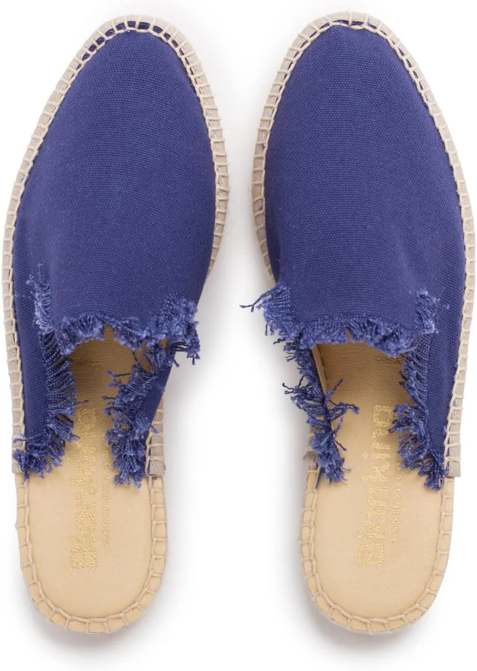 Zaragoza Authentic Spanish Espadrille Flat Slides for Women - Sustainable, Eco Friendly, Vegan Shoes. Classic Style, Organic Cotton Canvas Upper, Comfy Insole, Jute Midsole, Rubber Sole. Made in Spain