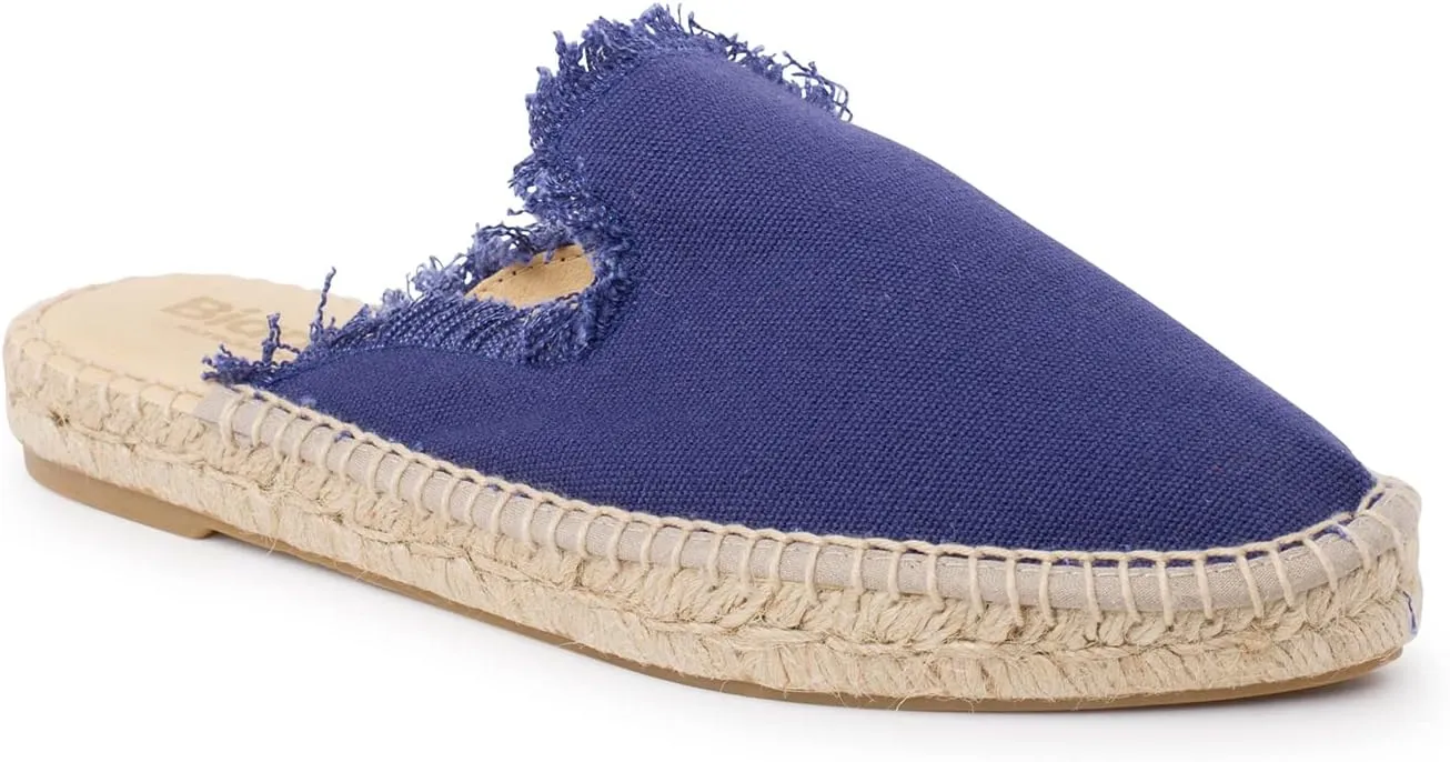 Zaragoza Authentic Spanish Espadrille Flat Slides for Women - Sustainable, Eco Friendly, Vegan Shoes. Classic Style, Organic Cotton Canvas Upper, Comfy Insole, Jute Midsole, Rubber Sole. Made in Spain