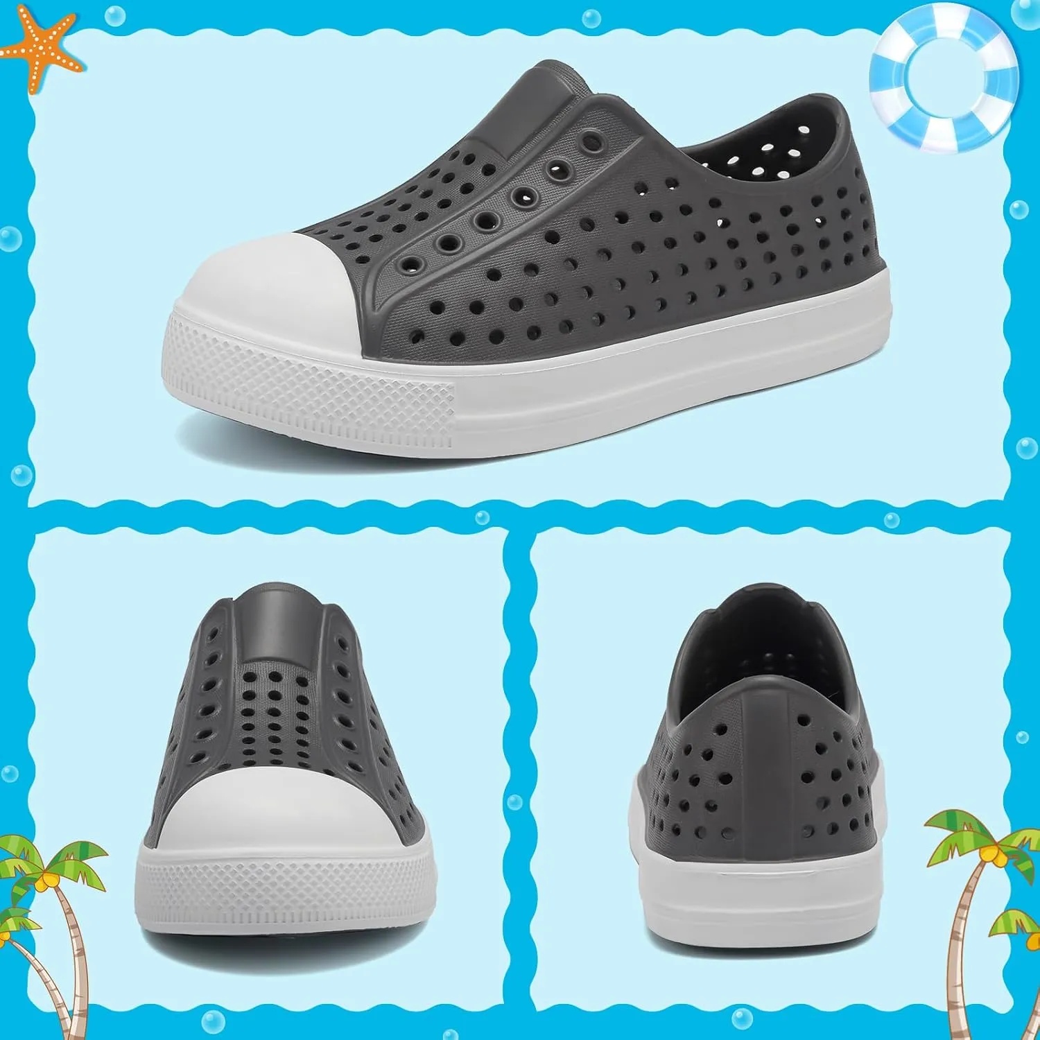ziitop Kids Toddler Water Shoes for Boys Girls Baby Sandals Sneakers Beach Garden Swim, Anti-Slip Breathable Quick Dry Lightweight Slip-on (Toddler/Little Kid/Big Kid)