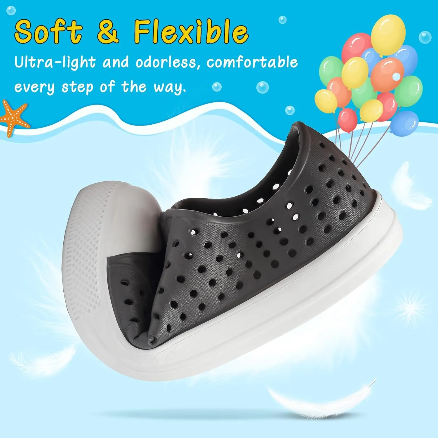ziitop Kids Toddler Water Shoes for Boys Girls Baby Sandals Sneakers Beach Garden Swim, Anti-Slip Breathable Quick Dry Lightweight Slip-on (Toddler/Little Kid/Big Kid)